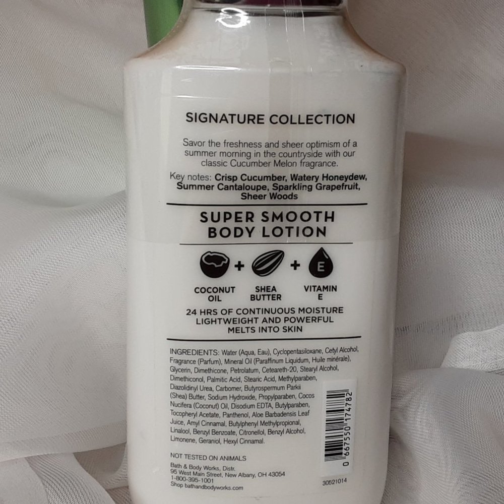 BATH & BODY WORKS 2-PIECE 'CUCUMBER MELON' MOISTURIZING BODY CARE SET - Picture 3 of 8